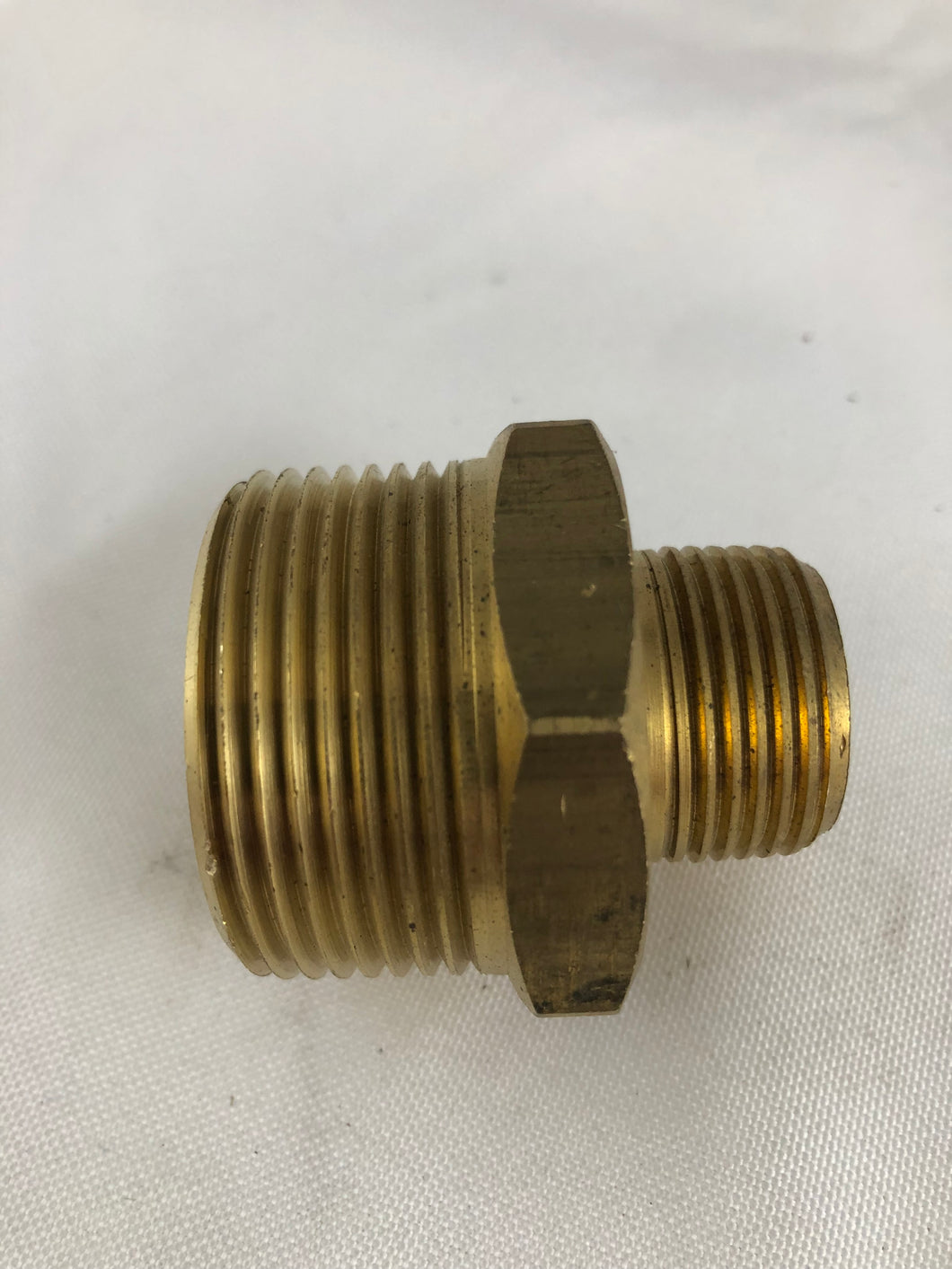 Brass 1 1/4” x 3/4” threaded reducer